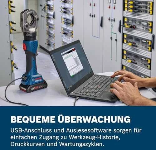 Akumuliatorinis hidraulinis antgalių presavimo įrankis BOSCH GPH 18V-60 Solo LB-XL