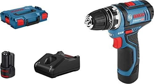 Bosch Akumuliatorinis gręžtuvas-suktuvas GSR 12V-15 FC Set, 2x2.0Ah, 4xGFA