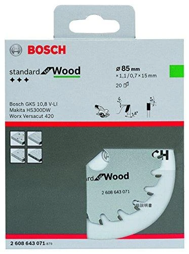 Bosch Disk.pjūkl.diskas 85x15x1.1/0.7mm
