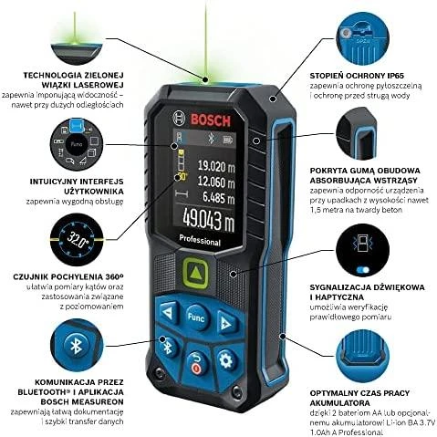 Lazerinis atstumo matuoklis Bosch Bosch GLM 50-27 CG 2x1.5V