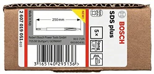 Bosch SDS plus smailas kaltas 250mm, 5 vnt.