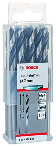 Bosch PointTeQ grąžtas metalui 7 x 69 x 109 mm , 10 vnt.