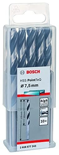 Bosch PointTeQ grąžtas metalui 7,5 x 69 x 109 mm ,10 vnt