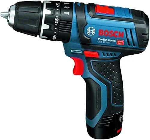 Bosch Akumuliatorinis smūginis gręžtuvas-suktuvas GSB 12V-15, 2x2.0Ah
