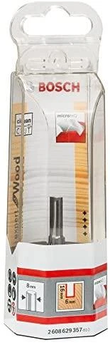 Bosch Išdrožų frezos,kietlydiny 8 mm, D1 6 mm, L 16 mm