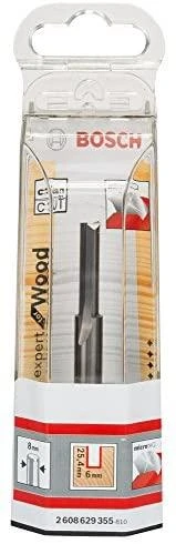 Bosch Išdrožų frezos,kietlydiny 8 mm, D1 6 mm, L 25,4 mm