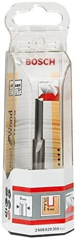 Bosch Išdrožų frezos,kietlydiny 8 mm, D1 6 mm, L 25,4 mm