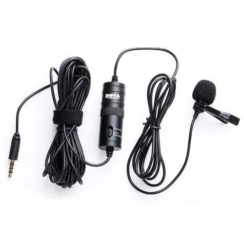 Mikrofonas BOYA 65-18000 HZ, 6.3 mm stereo adapteris, juodas / BY-M1 / BOYA10003
