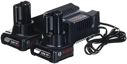 Bosch 12V akumuliatorių komplektas su krovikliu