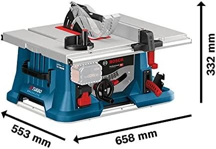 Bosch GTS 18V-216 su gabaritiniais matmenimis