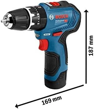 Bosch GSB 12V-30 gręžtuvo techniniai matmenys