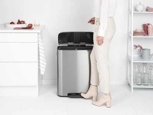 Brabantia Šiukšlių dėžė su pedalu, Bo 60L - matinės plieno spalvos