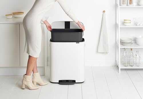 Brabantia Šiukšlių dėžė su pedalu, Bo 60L - baltos spalvos