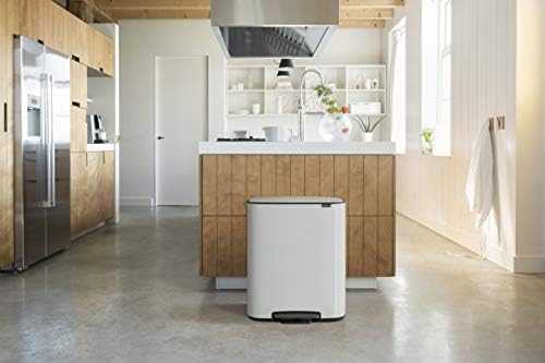 Brabantia Šiukšlių dėžė su pedalu, Bo 60L - baltos spalvos