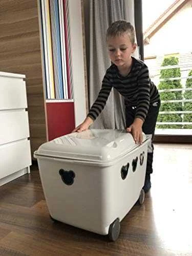 Pojemnik BranQ žaislų dėžė meškiukams, 55 l, balta