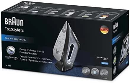 BRAUN TexStyle 3 Garų lygintuvas SI 3055 BK, Juodas