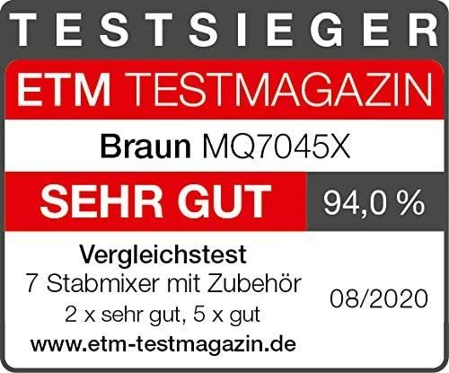 Braun MultiQuick 7 MQ 7045X 1,25 L Panardinamas maišytuvas Juoda, Nerūdijančiojo plieno 1000 W