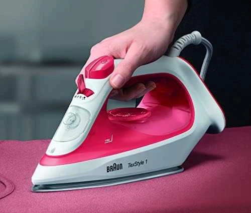 BRAUN TexStyle 1 Garų lygintuvas SI 1090 RD, 1900 W, Raudona/baltas
