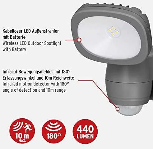 Sieninis šviestuvas Šviestuvas Brennenstuhl LUFOS 400; LED