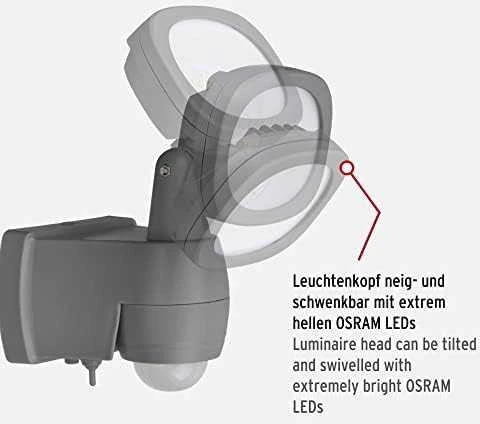 Sieninis šviestuvas Šviestuvas Brennenstuhl LUFOS 400; LED