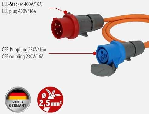 Brennenstuhl Kempingo adapteris Cable/Cee with 400V/16A Cee kištukas ir 230V/16A rozetė