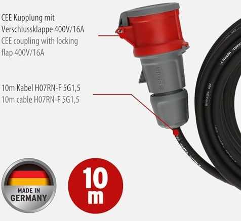 Elektrinis ilgiklis Brennenstuhl 10m 1 CEE 400V/ 16A RN 5x1,5