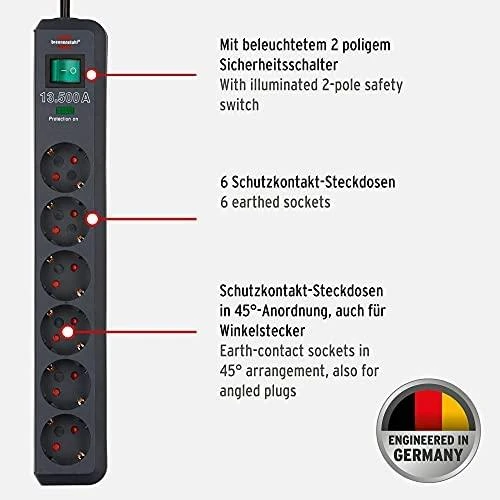 Brennenstuhl Ilgiklis BRENNEN, 6 lizdai, 5m / GT-649