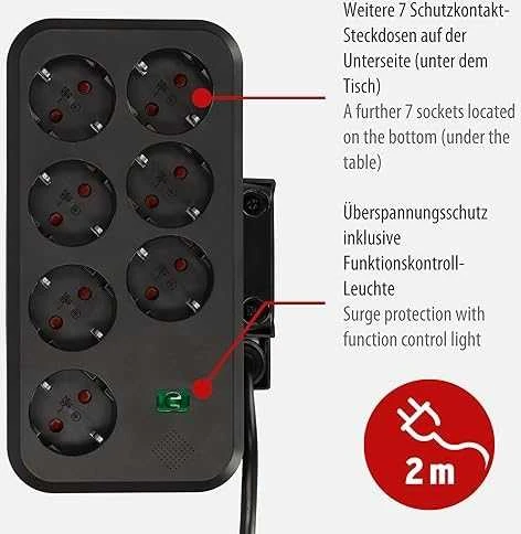 Brennenstuhl TSL stiliaus dvipusis 7+2 USB TSS