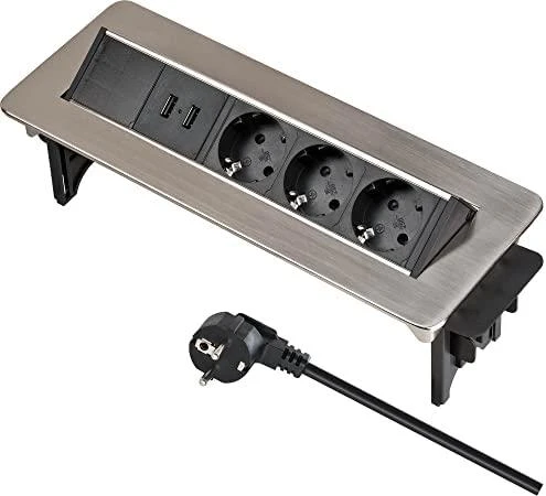 Brennenstuhl Indesk maitinimo šaltinis, 3 jungčių + 2 USB jungtys