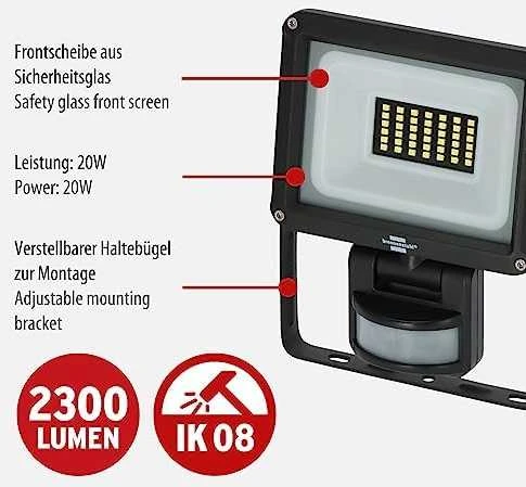 Brennenstuhl PROŽ LED JARO 20W 865K 2300LM IP54 DAV