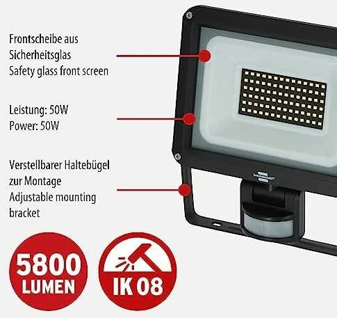 Brennenstuhl PROŽ LED JARO 50W 865K 5800LM IP54 DAV