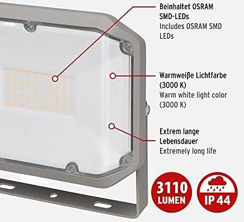 Kondicionierius Naświetlacz Brennenstuhl Brennenstuhl 1178030900 reflektor 30 W LED Pilka E