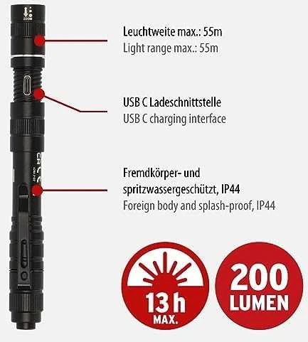 Prožektorius Brennenstuhl TL 210 AF; 3,7 V; 0,6 Ah akum.
