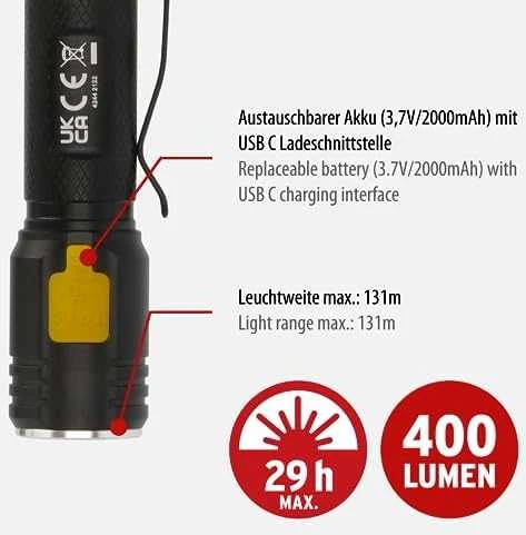 Brennenstuhl ŽIBINT RANK ĮKR 5W 400LM 860 IP44 18650