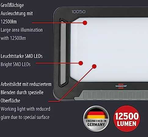 Šviestuvas Brennenstuhl 10050 MH; LED; 100 W; 18 V (be akumuliatoriaus ir pakrovėjo)