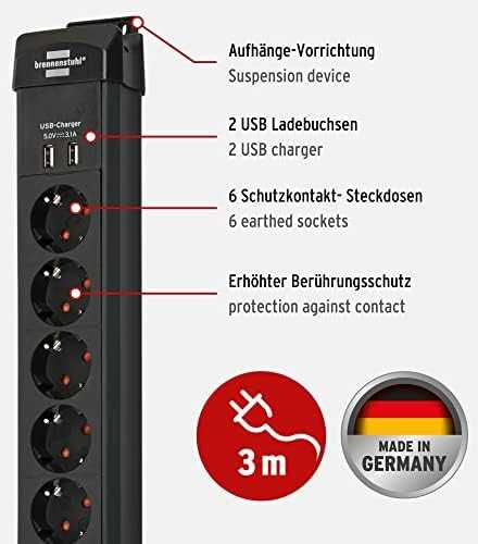 Listwa zasilająca Brennenstuhl Brennenstuhl Premium-Line ÜSS 6fach USB 3.1A *DE*