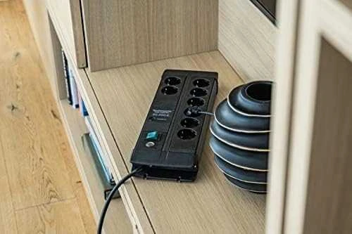 Brennenstuhl Premium-Line DUO ÜSS 8fach juodas 60kA/o.Filter 3m H05VV-F3G1,5 *DE*