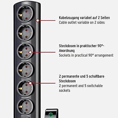 Buitinis ilgintuvas BRENNENSTUHL, 7 lizdų, 2 m, su jungikliu