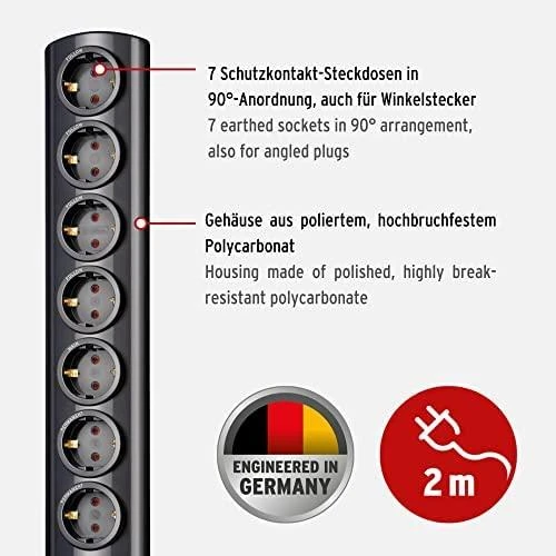 Brennenstuhl ÜSS Primera-Tec 7x: 2+5, juoda, 2m