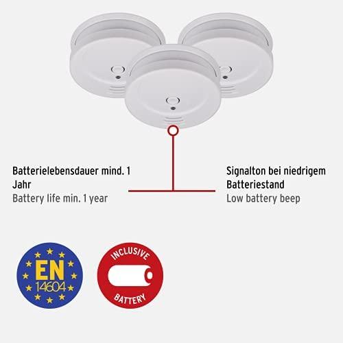 3x Brennenstuhl dūmų detektorius 1 metai