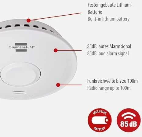 Brennenstuhl Brennenstuhl Funk Dūmų detektorius SET, 4x RM L 3101