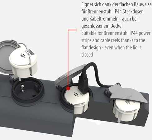 Listwa zasilająca Brennenstuhl Brennenstuhl Steckdoseneinsatz Schuko mit USB 2.4