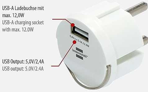 Listwa zasilająca Brennenstuhl Brennenstuhl Steckdoseneinsatz Schuko mit USB 2.4