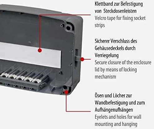 Brennenstuhl apsauginė dėžutė su technine diagrama