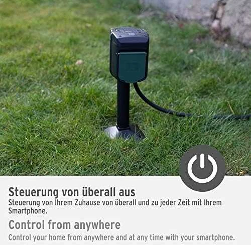 Brennenstuhl WiFi lauko lizdas 2 krypčių IP44 su įžeminimo smaigaliu