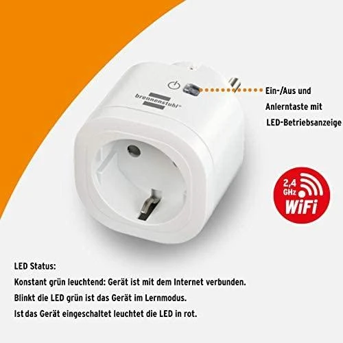 Kištukinis lizdas valdomas Wi-Fi, Brennenstuhl 1294850