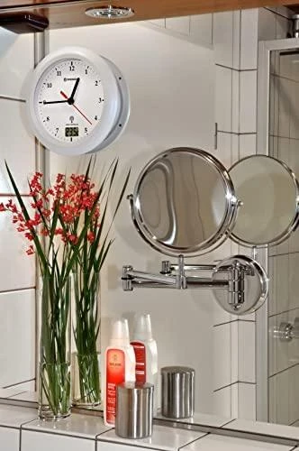 Bresser MyTime Bath radijo bangomis valdomas laikrodis (Baltas)