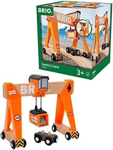 Brio geležinkelis BRIO statybinis kranas su šviesomis, 33835