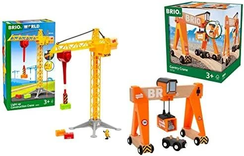 Brio geležinkelis BRIO statybinis kranas su šviesomis, 33835