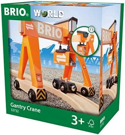 Brio geležinkelis BRIO statybinis kranas su šviesomis, 33835